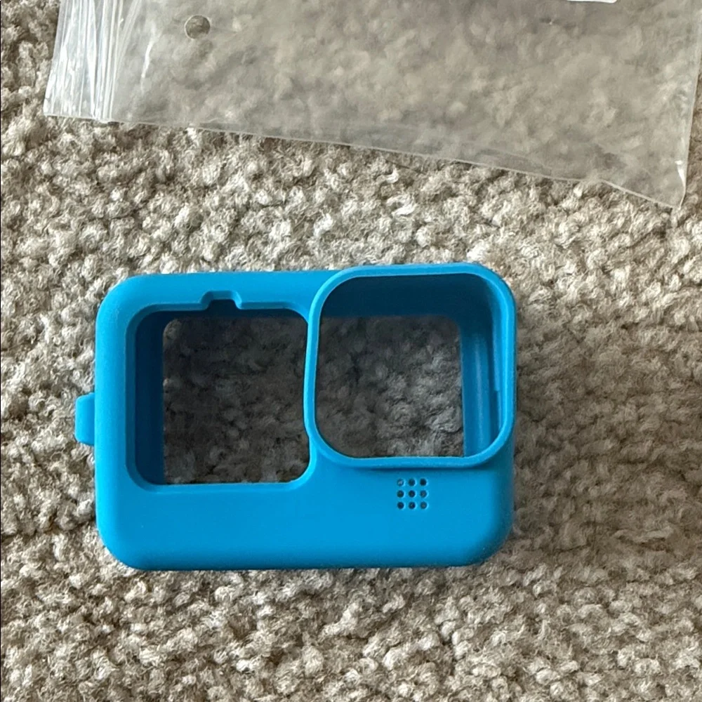 NWT: Blue Silicone Go Pro Hero 9/10/11/12 Camera Case with Accessories